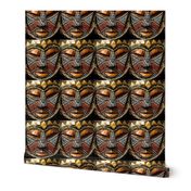 African Mask Gold Triangles Full