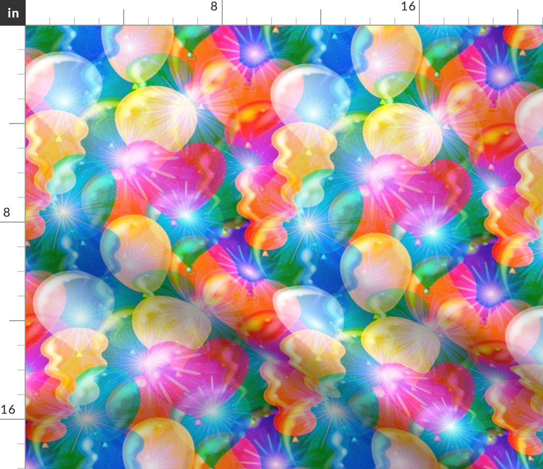 Neon Rainbow Balloons Full