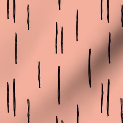 Minimal stripes grid strokes scandinavian abstract autumn pink design
