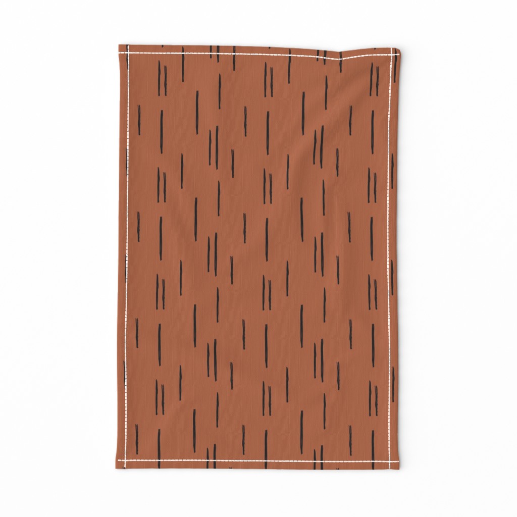 Minimal stripes grid strokes scandinavian abstract autumn copper design