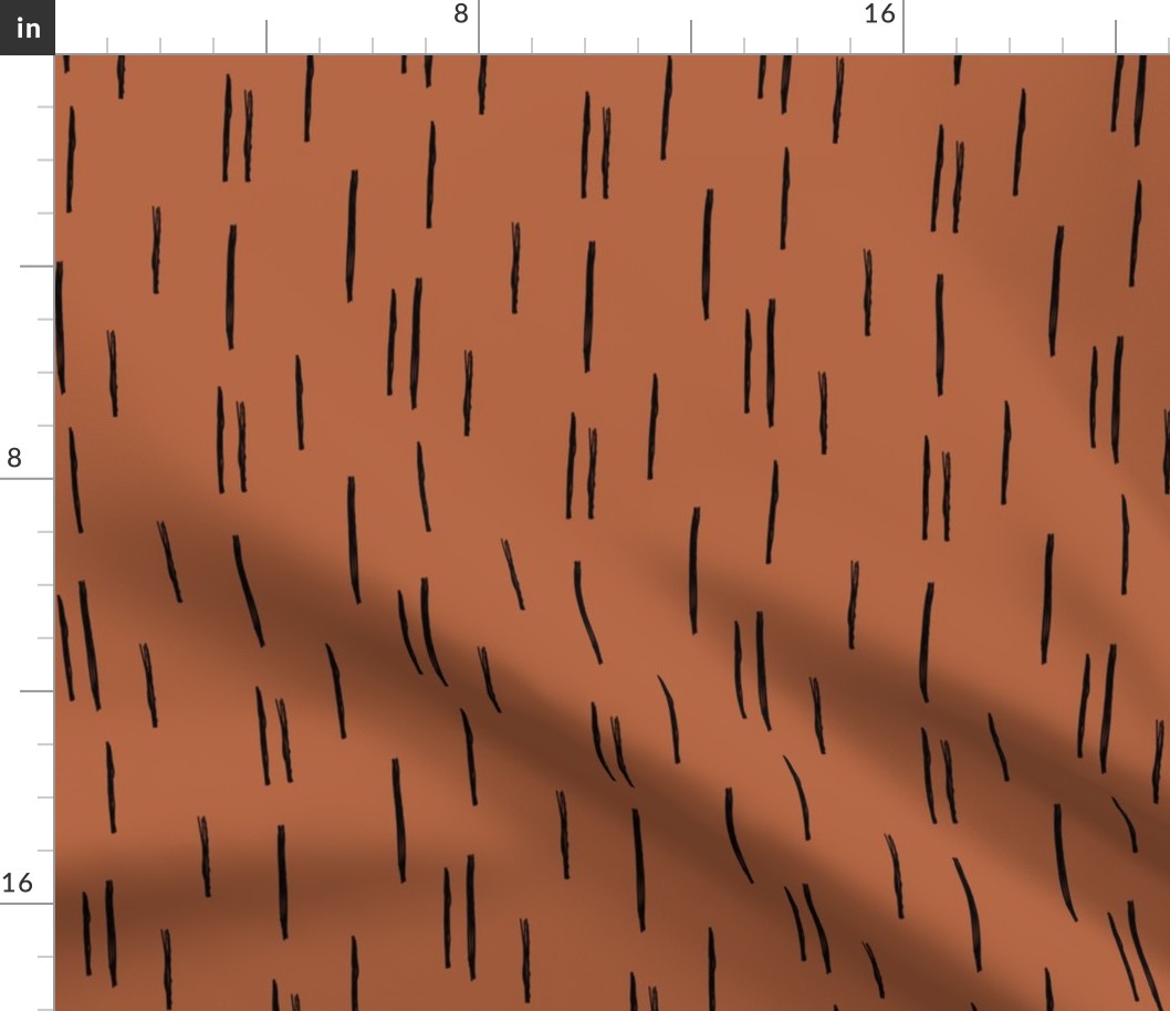 Minimal stripes grid strokes scandinavian abstract autumn copper design