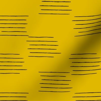 Abstract grid strokes horizontal lines minimal Scandinavian mid-century design yellow ochre fall