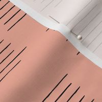 Abstract grid strokes horizontal lines minimal Scandinavian mid-century design pink peach fall 