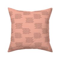 Abstract grid strokes horizontal lines minimal Scandinavian mid-century design pink peach fall 