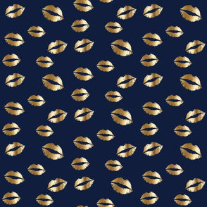 gold lips on navy-01