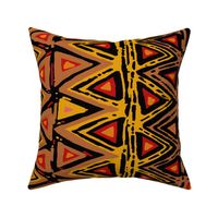 Batik - Tribal Diamonds Rust