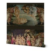 Botticelli Birth of Venus and Primavera Large Horizontal With Stripe