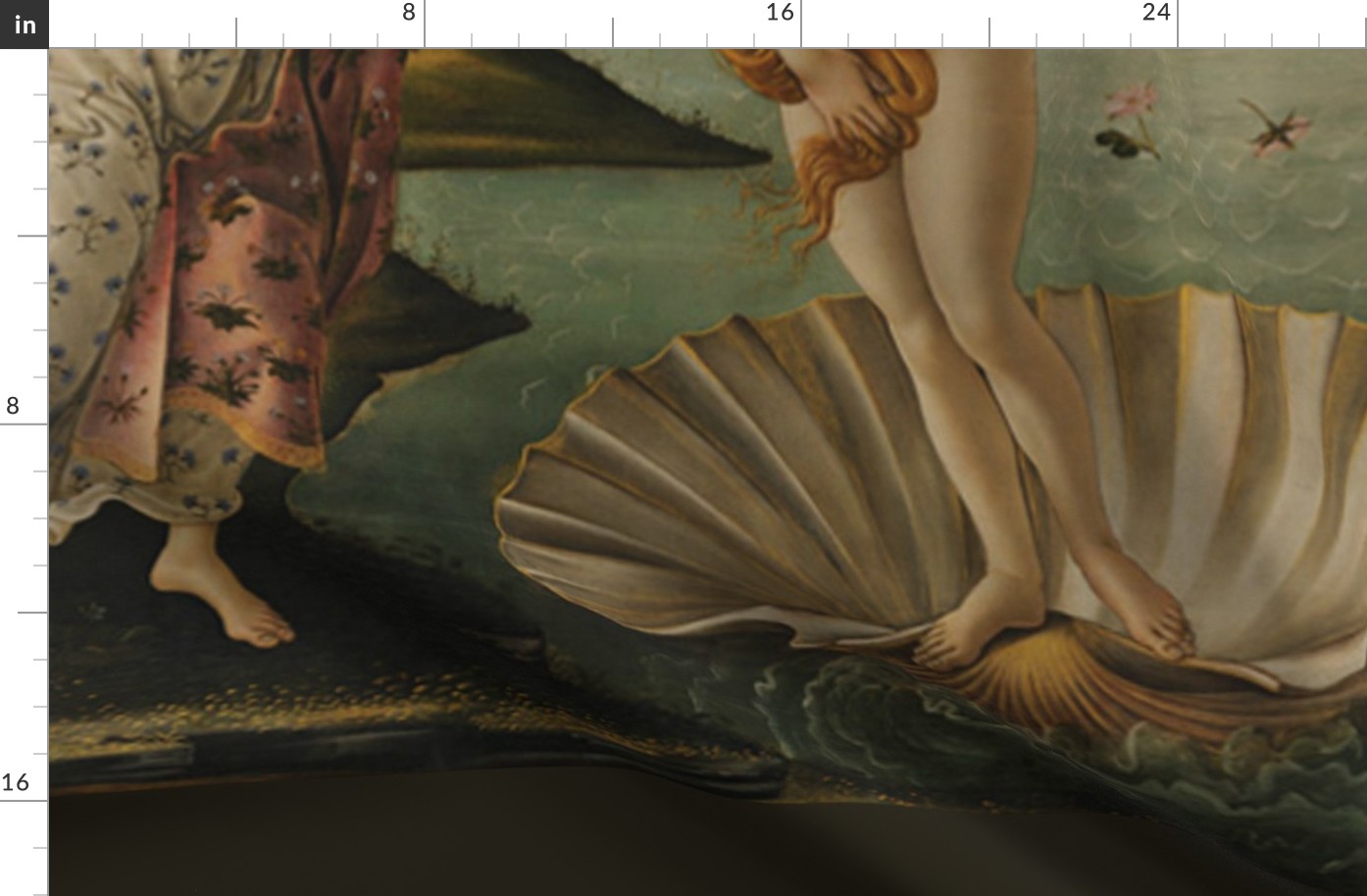 obra de arte, nacimiento, Botticelli, medieval, primavera, pintura,  renacimiento, Venus, vendimia Tela | Spoonflower