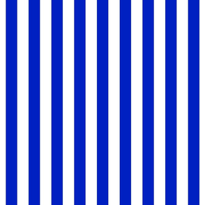 1" Vertical Cobalt Blue and White Stripe