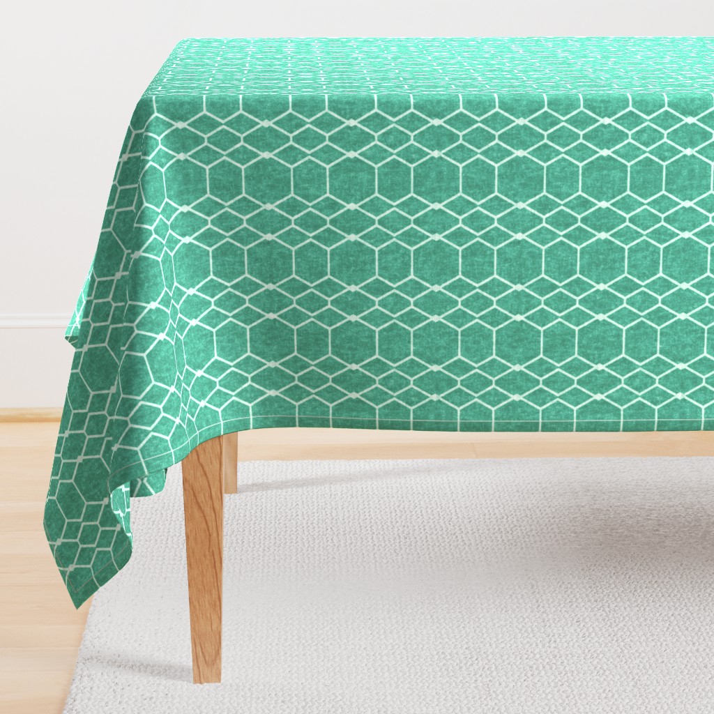 Arcadia Green Batik Geometric