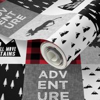 ADVENTURE & You Will Move Mountains Quilt Top - buffalo plaid C18BS