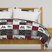 ADVENTURE & You Will Move Mountains Quilt Top - buffalo plaid C18BS