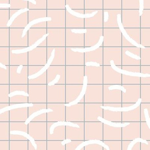 little architect - grid and marks - pink blue