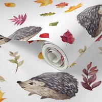 8" Fall Leafy Hedgehog