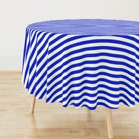 1" Horizontal Cobalt Blue and White Stripe