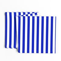 1" Horizontal Cobalt Blue and White Stripe