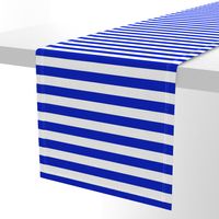 1" Horizontal Cobalt Blue and White Stripe