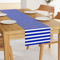 1" Horizontal Cobalt Blue and White Stripe