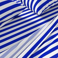 1" Horizontal Cobalt Blue and White Stripe