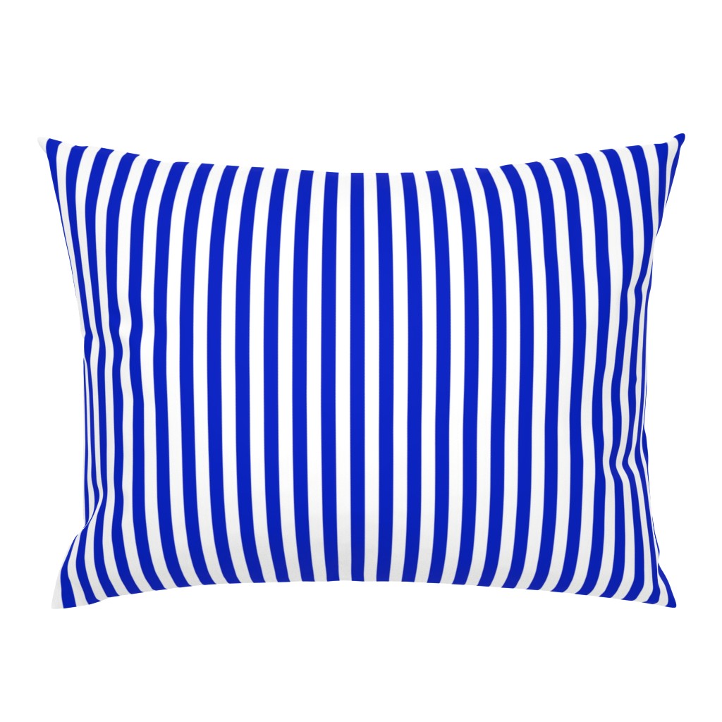 1/2" Vertical Cobalt Blue and White Stripe