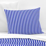 1/2" Vertical Cobalt Blue and White Stripe