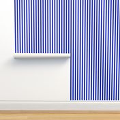 1/2" Vertical Cobalt Blue and White Stripe