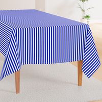 1/2" Vertical Cobalt Blue and White Stripe