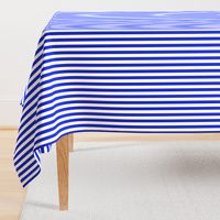 1/2" Vertical Cobalt Blue and White Stripe