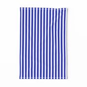 1/2" Vertical Cobalt Blue and White Stripe