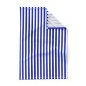 1/2" Vertical Cobalt Blue and White Stripe