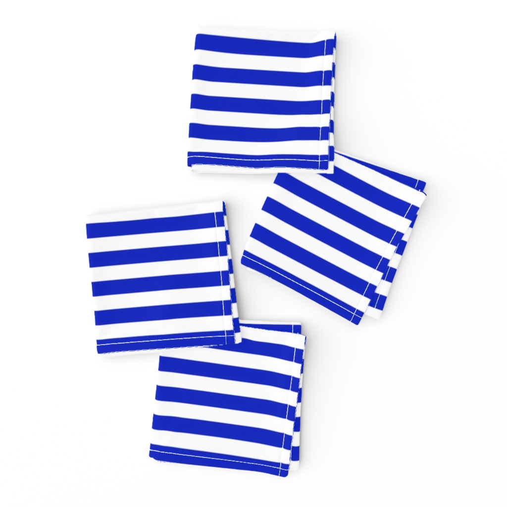 1/2" Horozontal Cobalt Blue and White Stripe