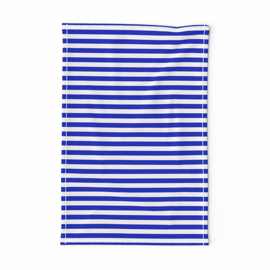 1/2" Horozontal Cobalt Blue and White Stripe