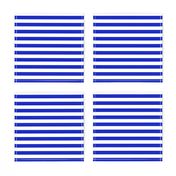 1/2" Horozontal Cobalt Blue and White Stripe