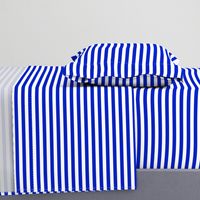 1/2" Horozontal Cobalt Blue and White Stripe