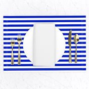 1/2" Horozontal Cobalt Blue and White Stripe