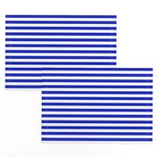 1/2" Horozontal Cobalt Blue and White Stripe