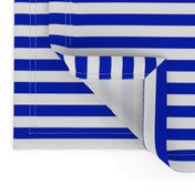 1/2" Horozontal Cobalt Blue and White Stripe