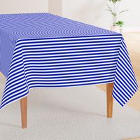 1/2" Horozontal Cobalt Blue and White Stripe