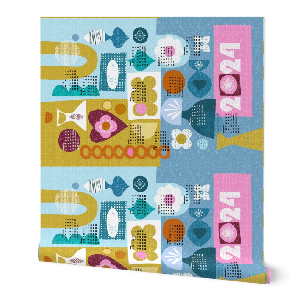 2024 Shapes of Things tea towel calendar