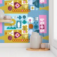 2024 Shapes of Things tea towel calendar