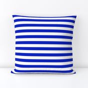 3/4" Horizontal Cobalt Blue and White Stripe