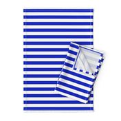 3/4" Horizontal Cobalt Blue and White Stripe