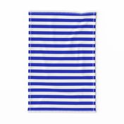 3/4" Horizontal Cobalt Blue and White Stripe