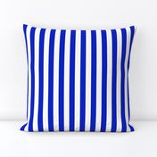 3/4" Vertical Cobalt Blue and White Stripe