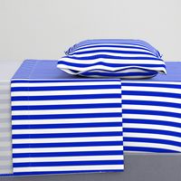 3/4" Vertical Cobalt Blue and White Stripe