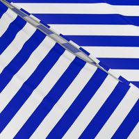 3/4" Vertical Cobalt Blue and White Stripe