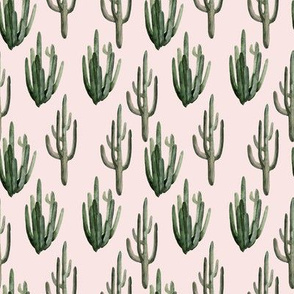 4" Western Watercolor Cactus // Blush