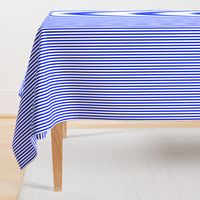 1/4" Vertical Cobalt Blue and White Stripe