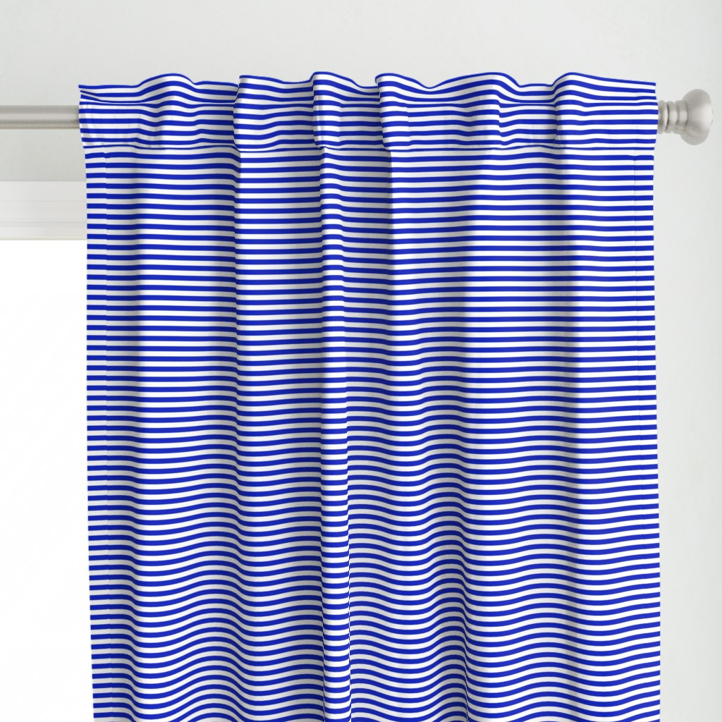  1/4" Horizontal Cobalt Blue and White Stripe