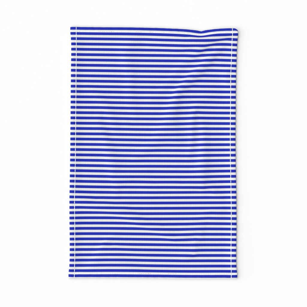  1/4" Horizontal Cobalt Blue and White Stripe